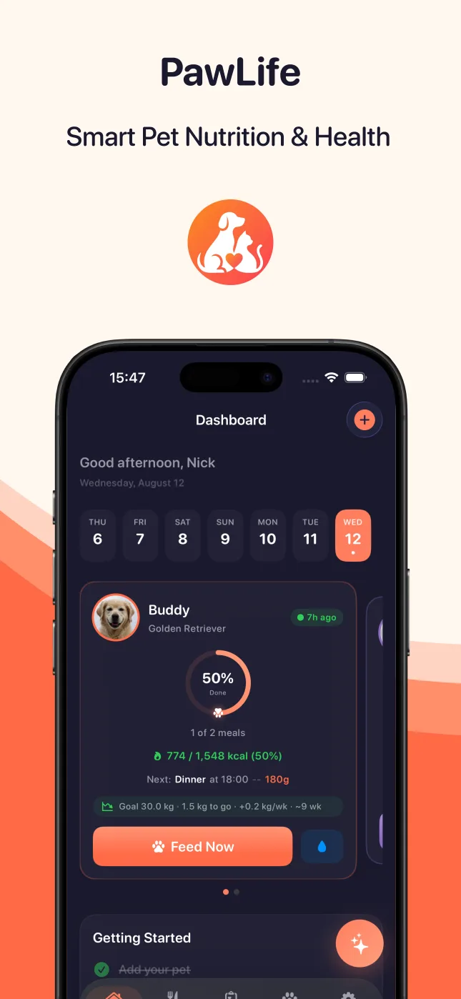 PawLife — smart pet nutrition and health dashboard